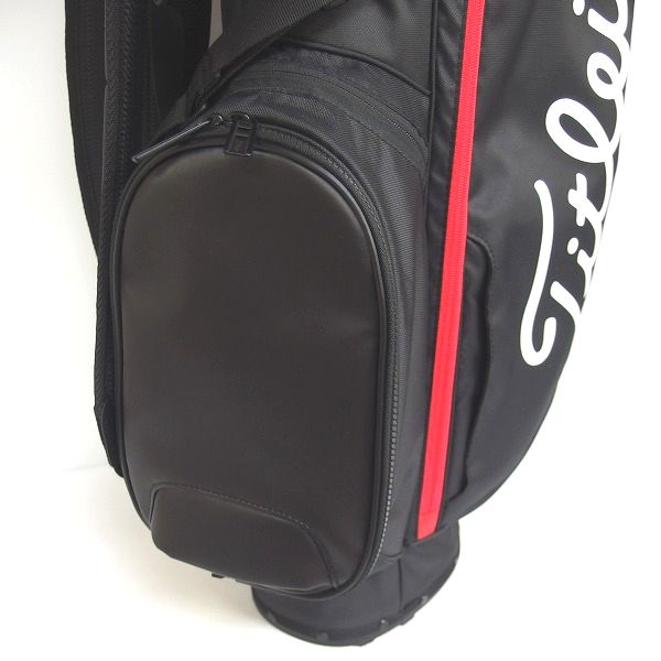 実際に弊社で買取させて頂いたTitleist/タイトリスト Players 4/プレイヤーズ4 TB21SX4 BKRD スタンドキャディバッグ ブラックｘレッドの画像 5枚目