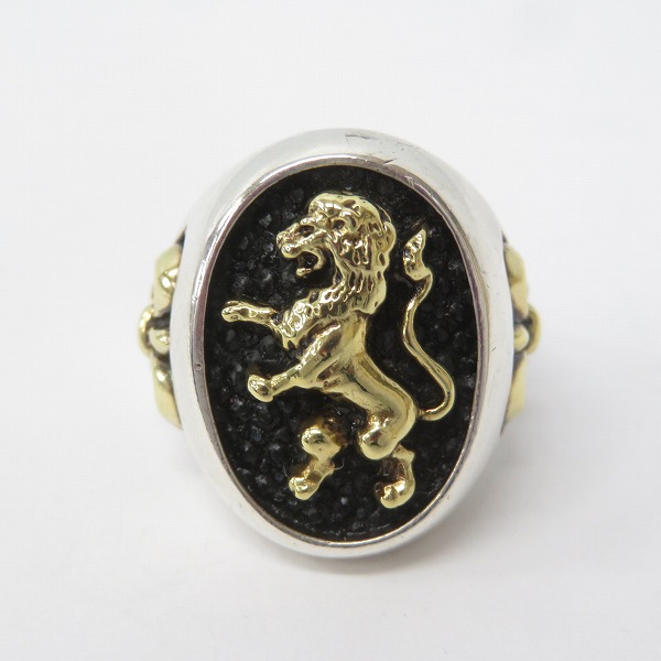 実際に弊社で買取させて頂いた【ギャラ付】LEATHERS & TREASURES/レザーズアンドトレジャーズ スペシャルエディションライオンリング 18K 23号の画像 1枚目