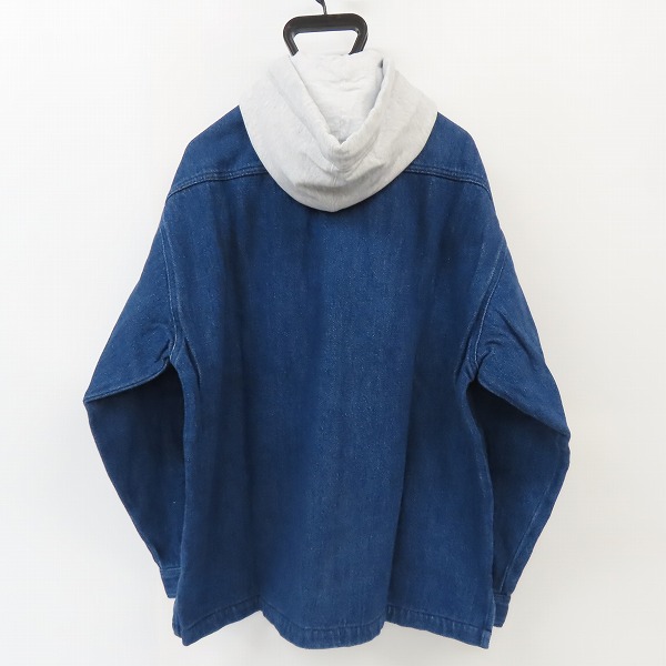 実際に弊社で買取させて頂いたDESCENDANT/ディセンダント 20SS SPICOLI HOODED LS SHIRT フード デニムシャツ 201WVDS-SHM01 /2の画像 1枚目