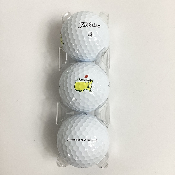 実際に弊社で買取させて頂いた(2)【未使用/オウンネーム】Titleist/タイトリスト MASTERS PRO V1 ゴルフボール 1ダースの画像 2枚目