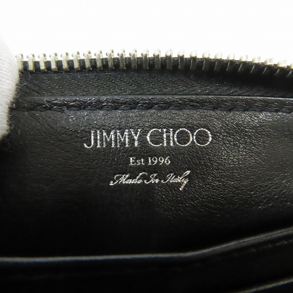 実際に弊社で買取させて頂いたJIMMY CHOO/ジミーチュウ CARNABY/カーナビー ラウンドジップ ウォレットの画像 4枚目