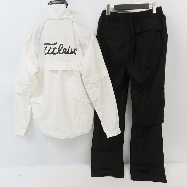 実際に弊社で買取させて頂いたTitleist/タイトリスト レインウエア セットアップ ホワイト×ブラック TSMR1592 /Mの画像 1枚目