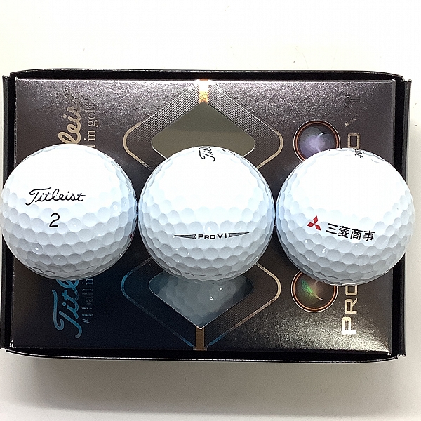 実際に弊社で買取させて頂いた(1)【未使用/オウンネーム】Titleist/タイトリスト PRO V1 ホワイト ゴルフボール 2スリーブの画像 1枚目