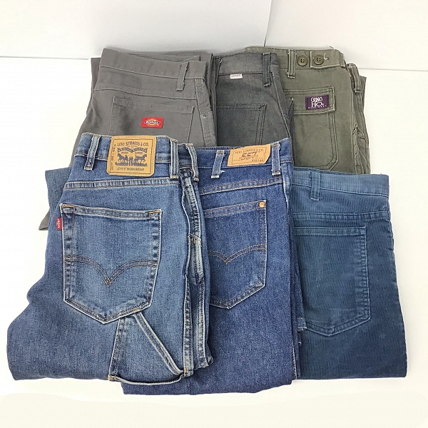 実際に弊社で買取させて頂いた【おまとめ品】リーバイス/ディッキーズ/カーハート 他 デニムパンツ/コーデュロイパンツ 等