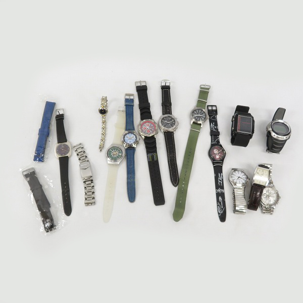 実際に弊社で買取させて頂いた【おまとめ品/動作未確認】スウォッチ/ダンヒル/プロトレック他 デジタル/アナログ腕時計/ベルト