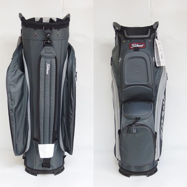 実際に弊社で買取させて頂いた【未使用】Titleist/タイトリスト カート15 TB20CT8 キャディバッグ 10型 47インチ対応 チャコール×グレーの画像 2枚目