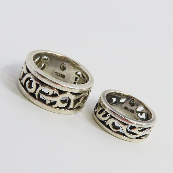 実際に弊社で買取させて頂いたBloodyMary/ブラッディマリー トライバル リング 9号/16.5号 2点セット