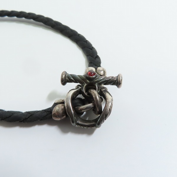 実際に弊社で買取させて頂いたTRAVIS WALKER/トラヴィスワーカー トライデンド w/2ガーゴイル レザーブレードネックレス w/Tバーの画像 5枚目