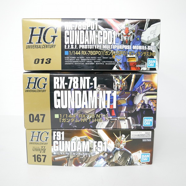 実際に弊社で買取させて頂いた【組済】バンダイ HG 1/144 ガンダム GP01 ゼフィランサス/NT1/F91 3点セット/ガンプラ/アレックスの画像 7枚目