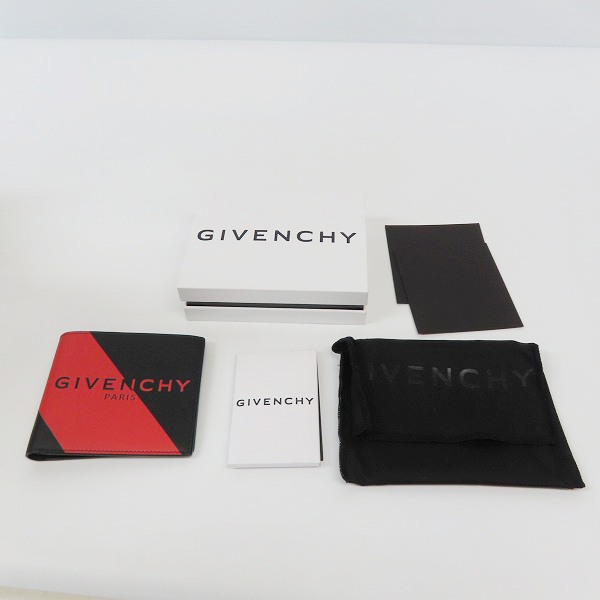 実際に弊社で買取させて頂いたGIVENCHY/ジバンシイ  20AW バイカラー レザー 二つ折り財布/ウォレットの画像 7枚目