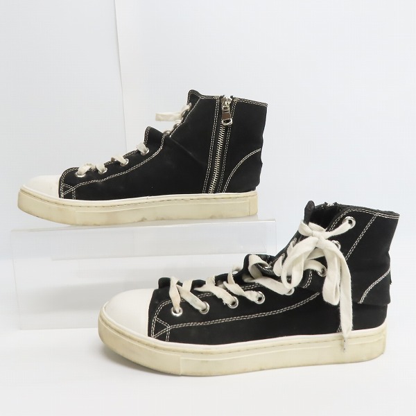 実際に弊社で買取させて頂いたMIHARA YASUHIRO/ミハラヤスヒロ ハイカット スニーカー サイドジップ 73270100/41の画像 3枚目