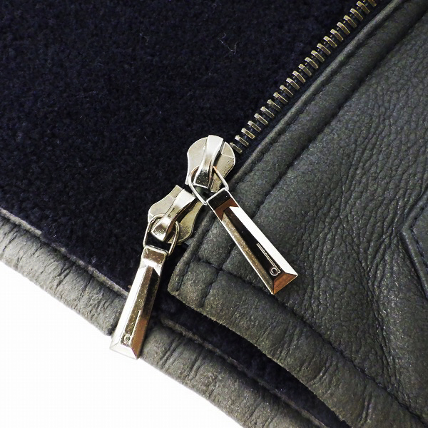 実際に弊社で買取させて頂いたdunhill/ダンヒル レザー ムートンジャケット/Mの画像 4枚目