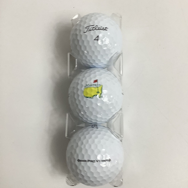 実際に弊社で買取させて頂いた(1)【未使用/オウンネーム】Titleist/タイトリスト MASTERS PRO V1 ゴルフボール 1ダースの画像 2枚目