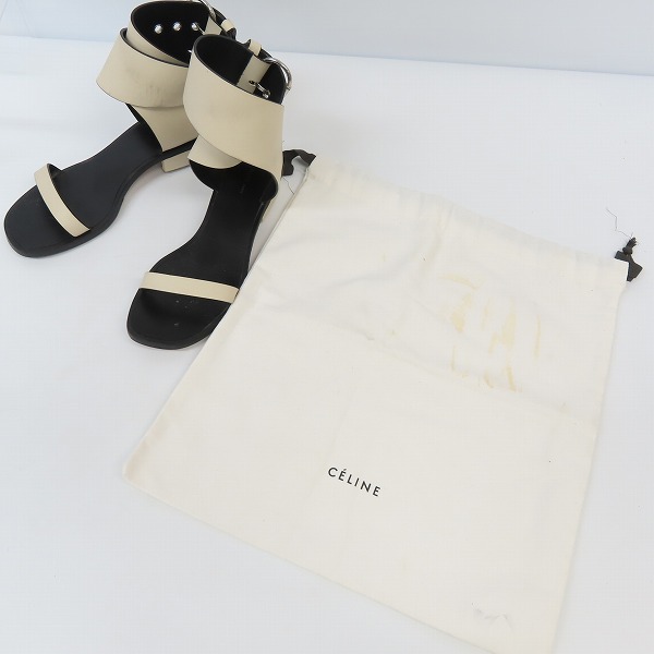 実際に弊社で買取させて頂いた【ジャンク】CELINE/セリーヌ ローヒール サンダル/35の画像 9枚目