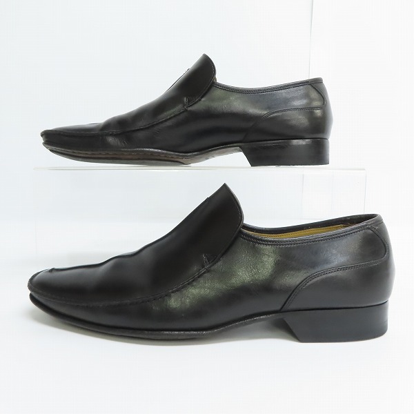 実際に弊社で買取させて頂いたMAGNANNI/マグナーニ レザー スリッポン シューズ ブラック 9525/40の画像 3枚目