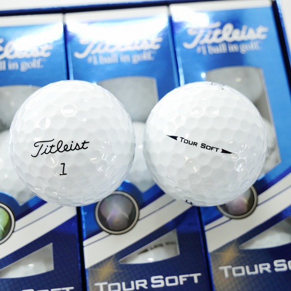 実際に弊社で買取させて頂いた【未使用】Titleist/タイトリスト TOUR SOFT ゴルフボール 1ダース の画像 1枚目
