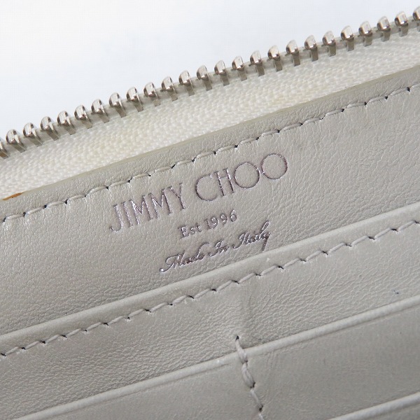 実際に弊社で買取させて頂いたJIMMY CHOO/ジミーチュウ ラウンドファスナー 長財布/ウォレットの画像 4枚目