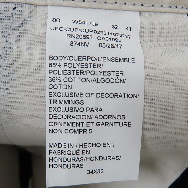 実際に弊社で買取させて頂いた【未使用】Dickies×East L.a./ディッキーズ 874 Original Fit クロスボーン ワークパンツ W5417J9 34×32の画像 3枚目