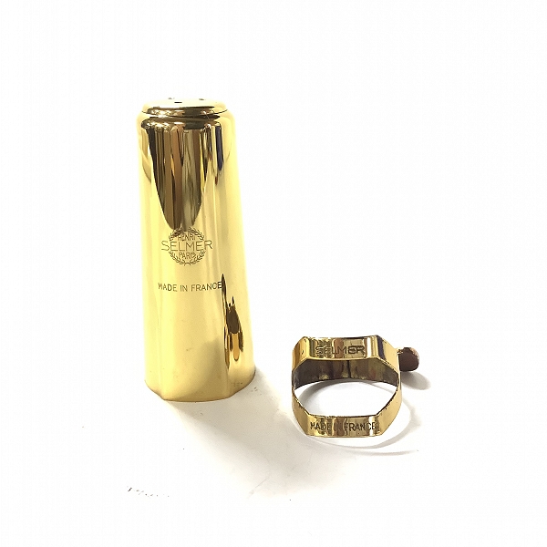 実際に弊社で買取させて頂いたSELMER/セルマー アルトサックス用 リガチャー/キャップ セット