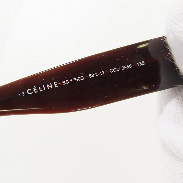 実際に弊社で買取させて頂いたCELINE/セリーヌ サングラス/メガネフレーム 純正ケース付き SC 1760Gの画像 6枚目