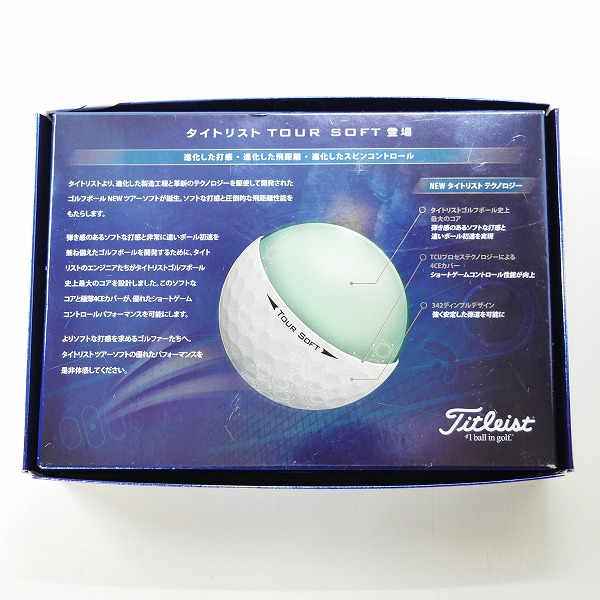 実際に弊社で買取させて頂いた【未使用】Titleist/タイトリスト TOUR SOFT ゴルフボール 1ダース の画像 3枚目