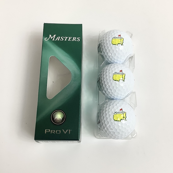実際に弊社で買取させて頂いた(2)【未使用/オウンネーム】Titleist/タイトリスト MASTERS PRO V1 ゴルフボール 1ダースの画像 1枚目