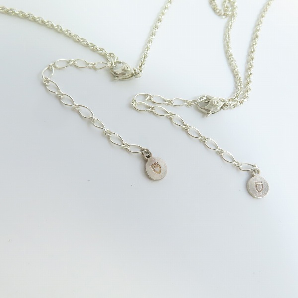 実際に弊社で買取させて頂いたGARNI/ガルニ ブラック ピンク 925 SV ペンダント/ネックレスチェーン シルバー/2点セットの画像 4枚目