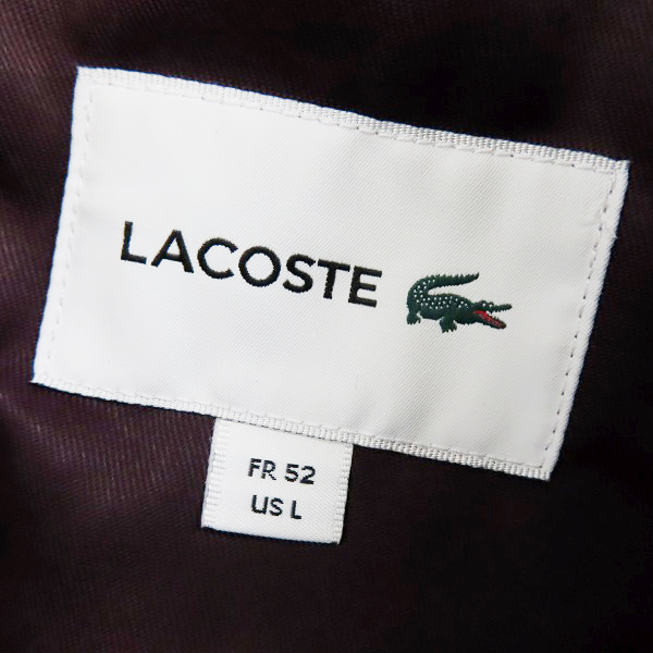 実際に弊社で買取させて頂いた【未使用】LACOSTE/ラコステ 中綿フードコーチジャケット BH064EL/52の画像 2枚目