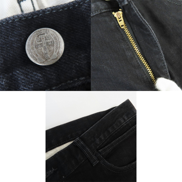 実際に弊社で買取させて頂いたTHE CRIMIE/クライミー STRETCH FABLIC ブラックデニムパンツ C1H1-CXBA-P201/Lの画像 7枚目