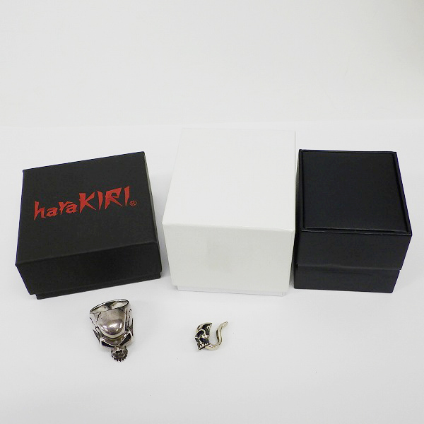 実際に弊社で買取させて頂いたharaKIRI/ハラキリ クラック スモール スカルリング 13号/スカル カフ 2点セットの画像 7枚目