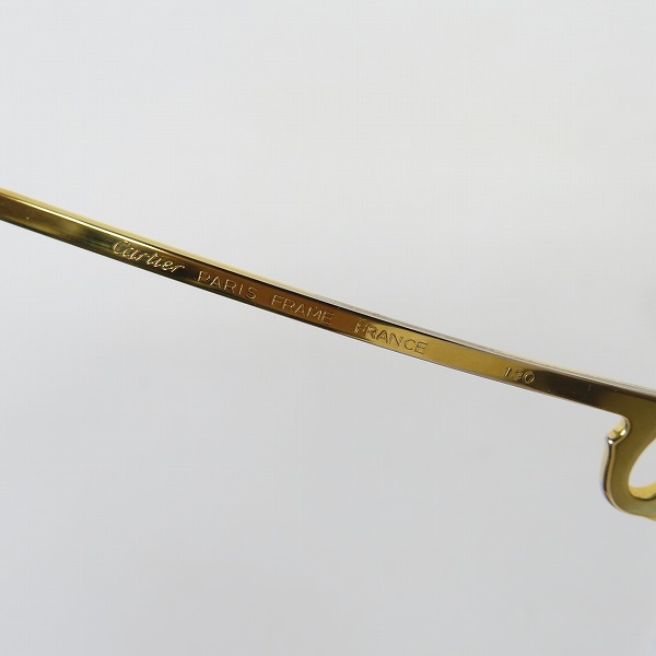 実際に弊社で買取させて頂いたCartier/カルティエ 度入り ヴィンテージ ダブルブリッジ メタルフレーム サングラスフレームの画像 5枚目