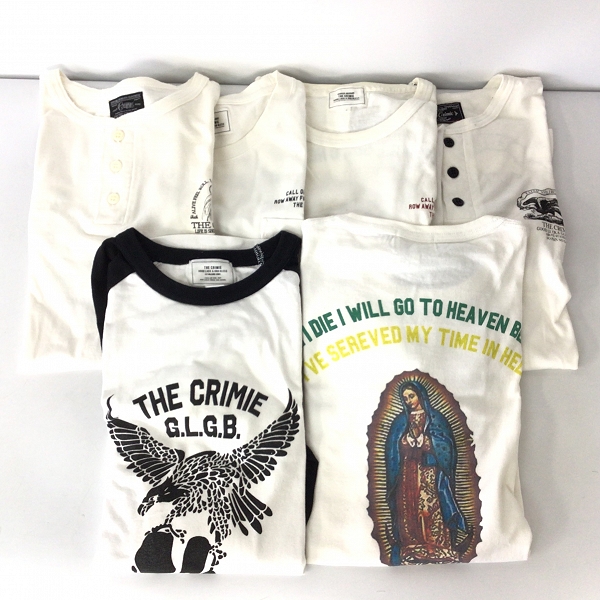 実際に弊社で買取させて頂いた【おまとめ品】CRIMIE/クライミー ヘンリーネック等 プリントTシャツ
