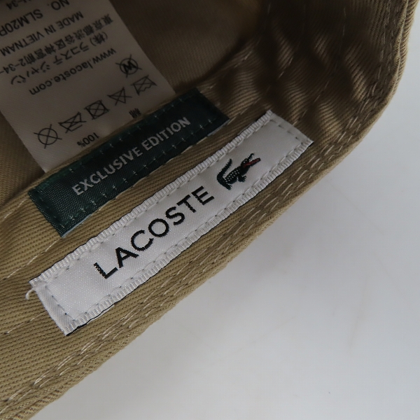 実際に弊社で買取させて頂いたLACOSTE/ラコステ EXCLUSIVE EDITION テニスラケットワッペン キャップの画像 5枚目