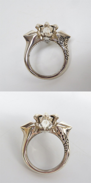 実際に弊社で買取させて頂いた【ギャラ付】Bloody Mary/ブラッディマリー 10th 2009クリスマス SILVER/ダイヤ VEGA クロスリング/20号の画像 4枚目