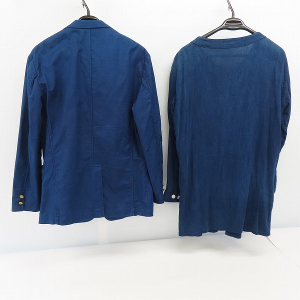 実際に弊社で買取させて頂いたBLUE BLUE/ブルーブルー テーラードジャケット/ジャケットシャツ 2点セットの画像 1枚目