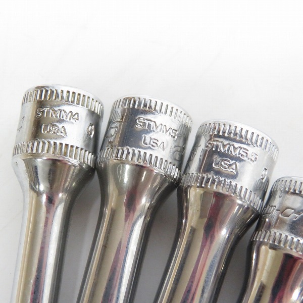 実際に弊社で買取させて頂いたSnap-on/スナップオン フランクドライブ 1/4インチ ディープ ソケット STMM4/5/5.5/6/7/8/9/10/11/12/13/14/ 12点セットの画像 1枚目