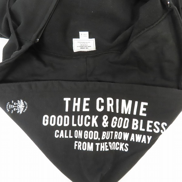 実際に弊社で買取させて頂いたTHE CRIMIE/クライミー フードプリント ジップアップパーカー CR01-01K5-CL60/Lの画像 4枚目