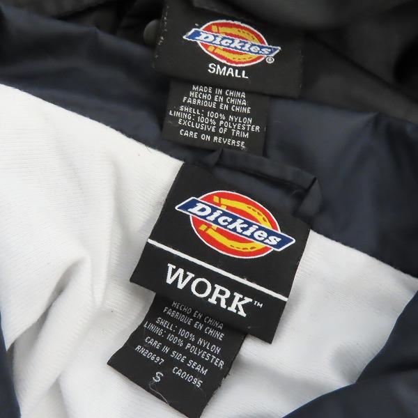 実際に弊社で買取させて頂いた Dickies/ディッキーズ ワークジャケット ブラック ネイビー/S 2点セットの画像 2枚目