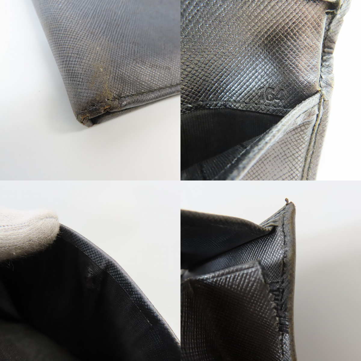 実際に弊社で買取させて頂いた【ギャラ付き】PRADA/プラダ サフィアーノ 二つ折り 財布/ウォレット 2M0738の画像 6枚目