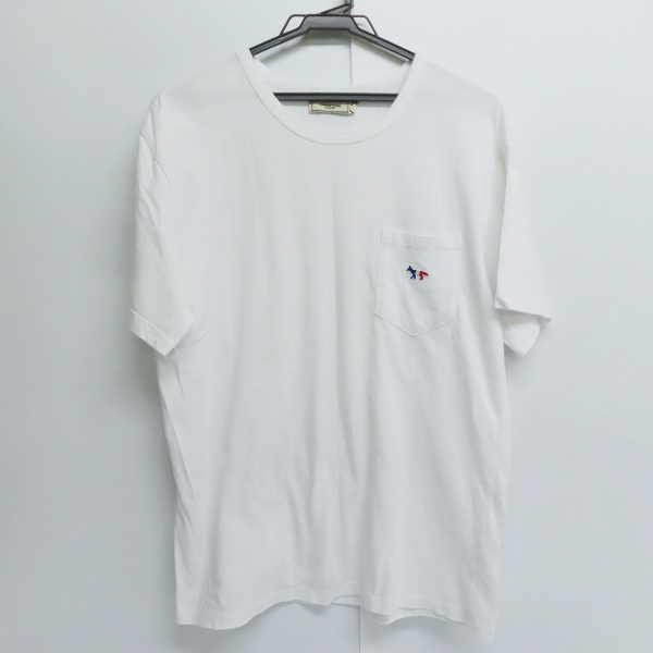 実際に弊社で買取させて頂いたMAISON KITSUNE/メゾンキツネ キツネ刺繍 胸ポケット Tシャツ SS17M704 /S