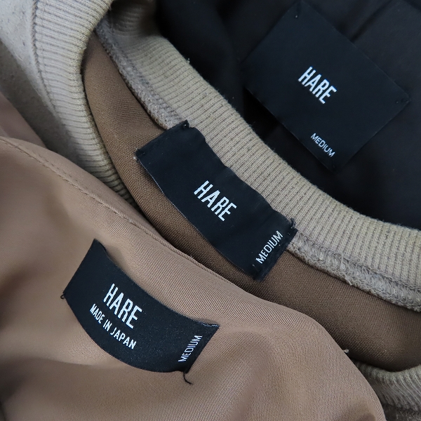 実際に弊社で買取させて頂いたHARE/ハレ オープンカラーシャツ/スウェット/ロングコート/M/3点セットの画像 2枚目