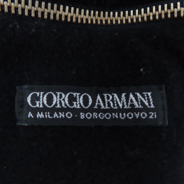 実際に弊社で買取させて頂いたGIORGIO ARMANI/ジョルジオアルマーニ  Pelle nabuk レザーフード付き/コート/52の画像 2枚目