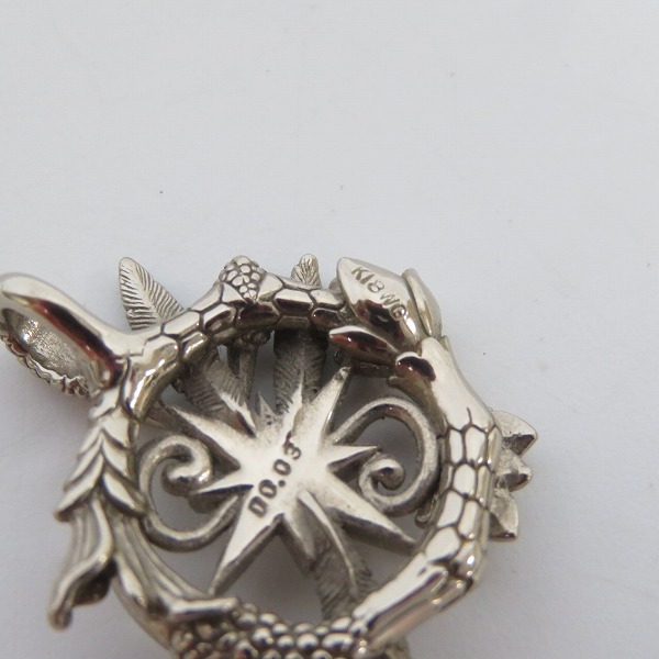 実際に弊社で買取させて頂いた【ギャラ付】Bloody Mary/ブラッディマリー 2009クリスマス K18WG/ダイヤ メモリアル アストロラーベ ペンダントの画像 4枚目