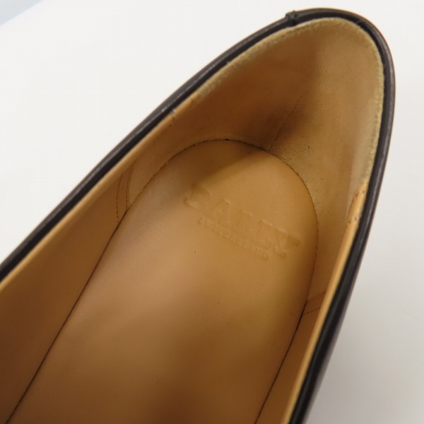 実際に弊社で買取させて頂いたBALLY/バリー Calfield Tan Leather Slip On/カーフレザー スリッポン/8Dの画像 4枚目