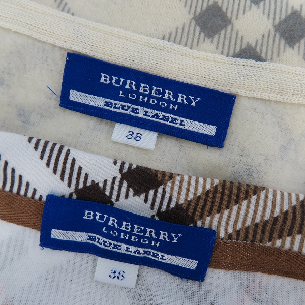 実際に弊社で買取させて頂いたBURBERRY BLUE LABEL/バーバリー ブルーレーベル 半袖チェックTシャツ/38の画像 2枚目