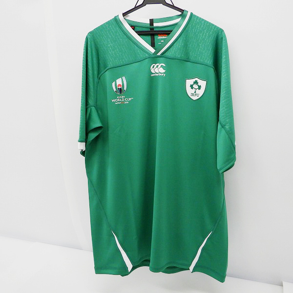 実際に弊社で買取させて頂いた【未使用】CANTERBURY/カンタベリー 2019 RWC アイルランド代表 レプリカ ホームジャージ VWR39004/2XL
