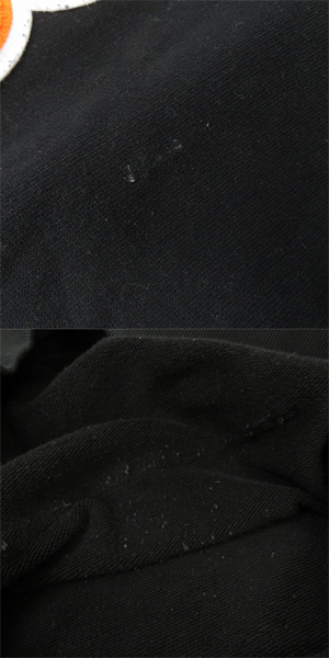 実際に弊社で買取させて頂いたBURBERRY/バーバリー アーム レターグラフィックロゴ プルオーバー パーカー/フーディー ブラック 8042699/XLの画像 9枚目