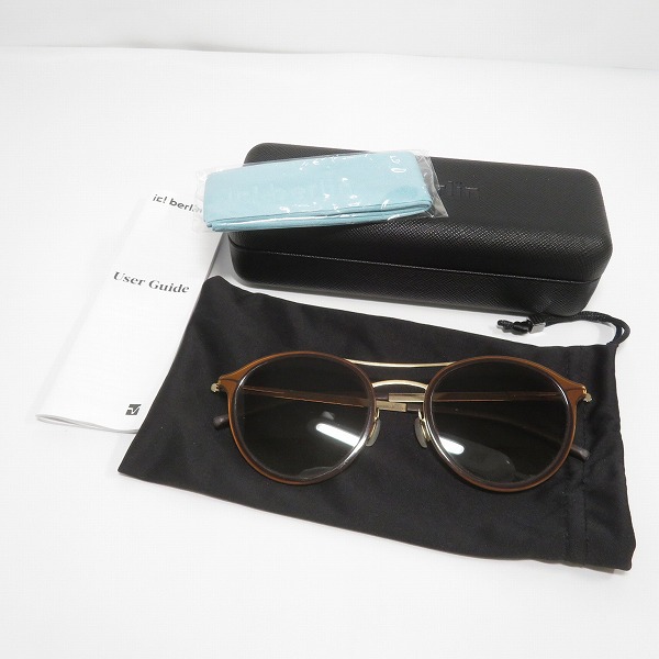 実際に弊社で買取させて頂いたic! berlin/アイシーベルリン brubu ウェリントン サングラス/アイウェアの画像 9枚目