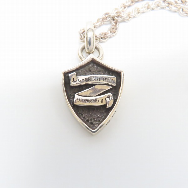 実際に弊社で買取させて頂いたGARNI/ガルニ ロゴ 925 Sterling silver/スターリング オニキス ペンダント/ネックレスチェーンの画像 2枚目