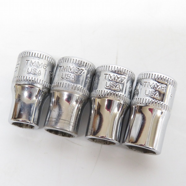 実際に弊社で買取させて頂いたSnap-on/スナップオン フランクドライブ 1/4インチ シャロー ソケットTMM4/4.5/5/5.5/6/7/8/9/10/11/12/13/14/TMMD7 14点セットの画像 2枚目